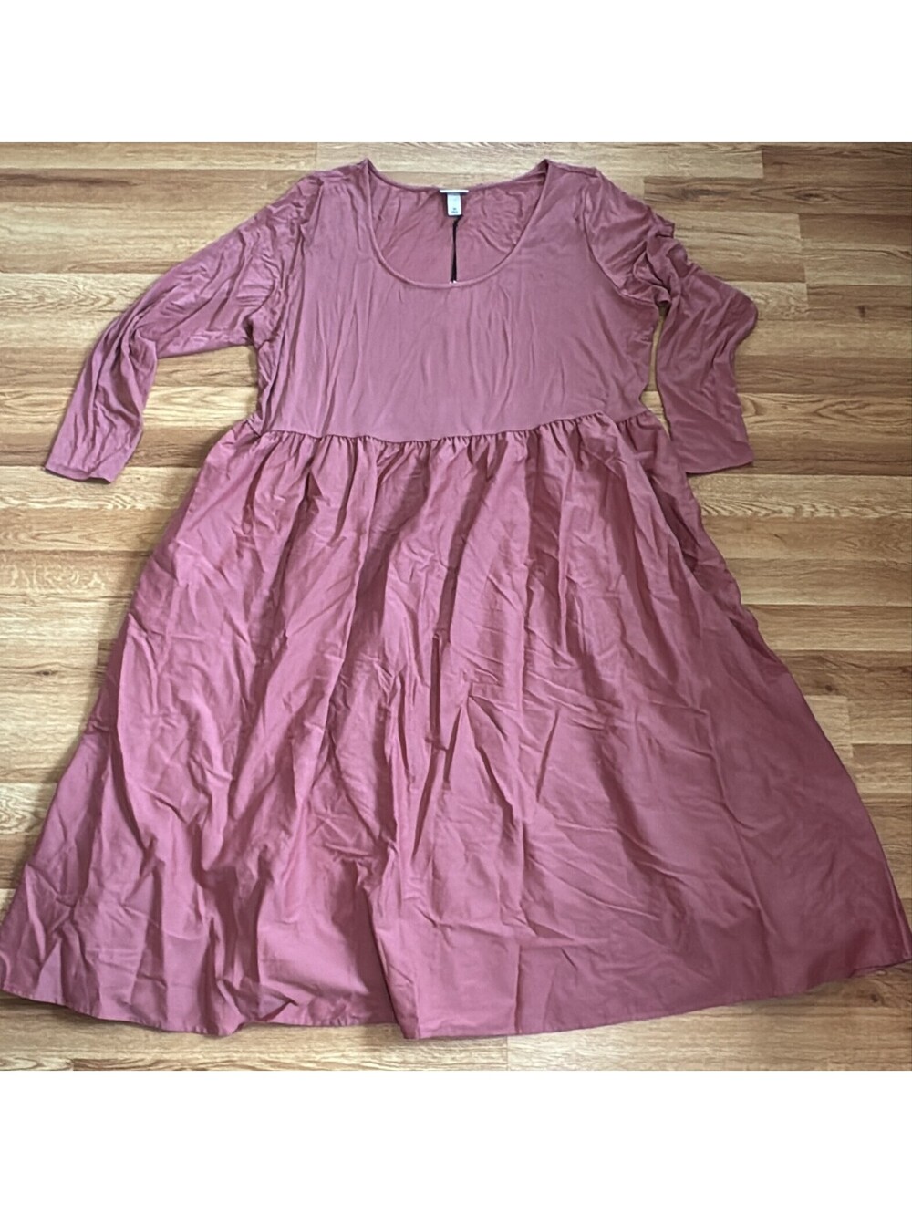 Ava & Viv Mauve Long Sleeve Midi Dress Size 3X  New